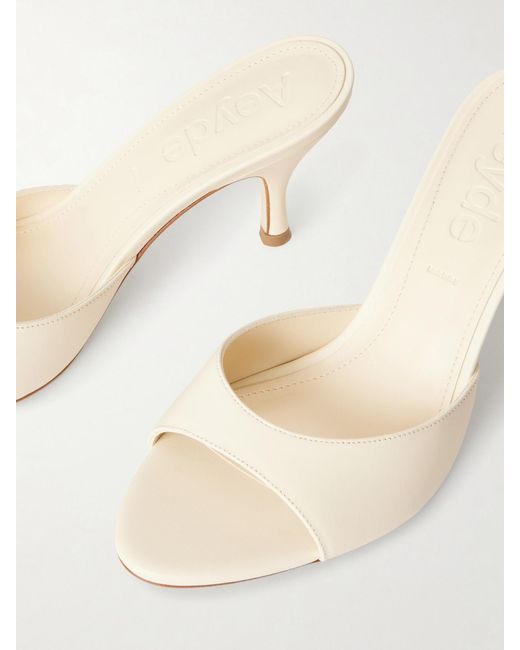 Aeyde Natural Samia Leather Mules