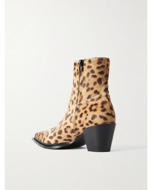 Jimmy Choo Natural Cece 60 Leopard-Print Pony Hair Ankle Boots