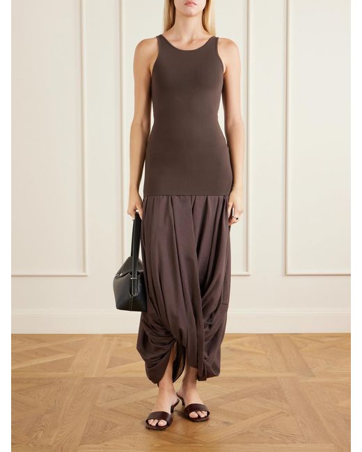 Totême Brown Stretch-Jersey Tank