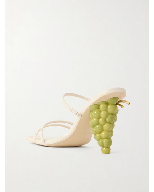 Cult Gaia Natural Grape Leather Sandals