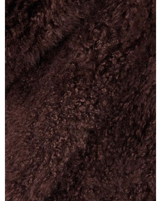 Yves Salomon Brown Shearling Jacket