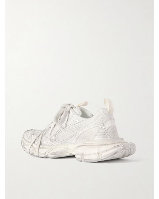 Balenciaga Natural 3Xl Distressed Mesh And Rubber Sneakers