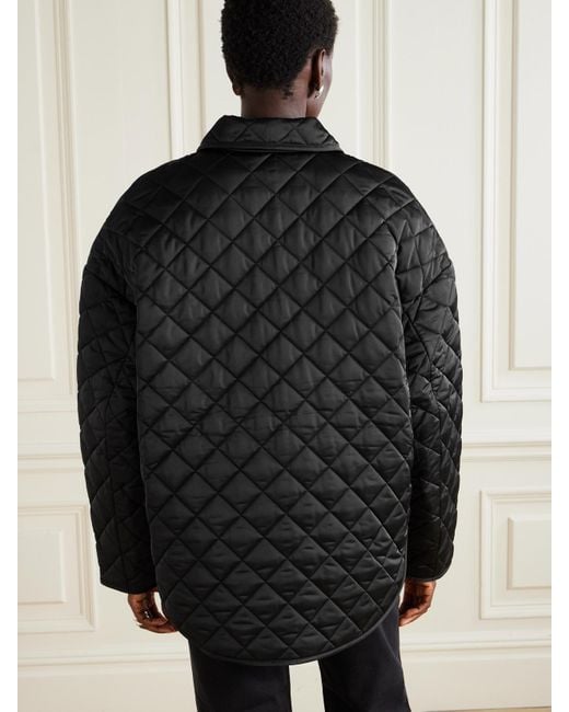 Totême  Black Quilted Recycled-Shell Jacket