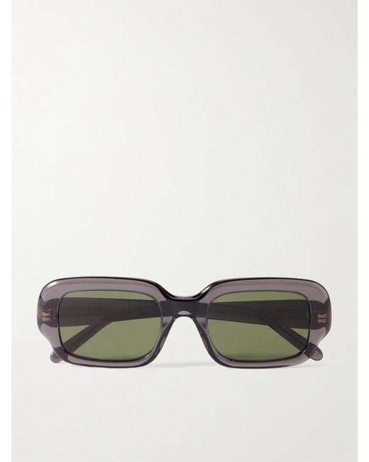 Loewe Gray Oversized Rectangle-Frame Acetate Sunglasses