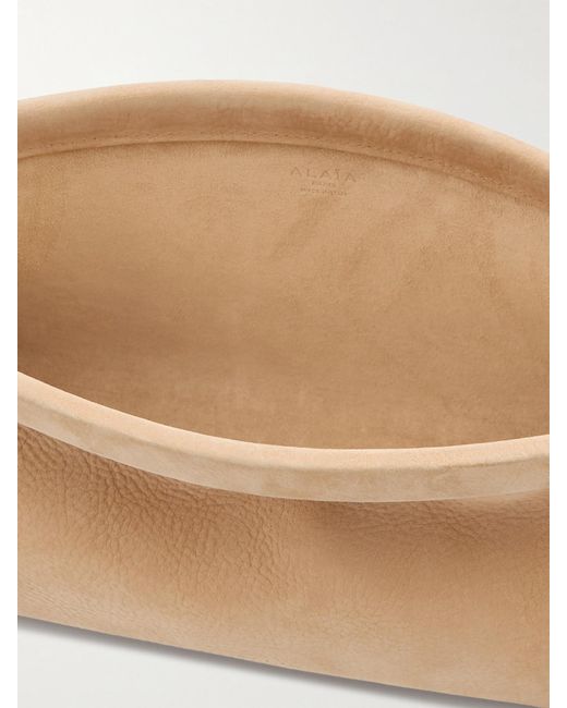 Alaïa Natural Click Medium Nubuck Shoulder Bag