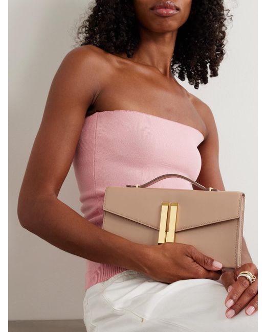 DeMellier London Natural The Vancouver Leather Clutch