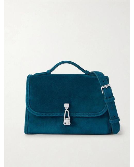 Gabriela Hearst Blue Leonora Small Suede Tote