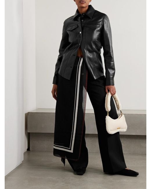 Nanushka Black Rocio Leather And Faux Leather Jacket