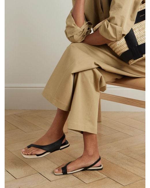 Totême  Black Leather Sandals