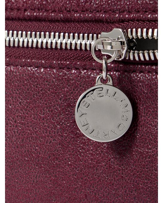Stella McCartney Purple Falabella Chain-Embellished Brushed Shoulder Bag