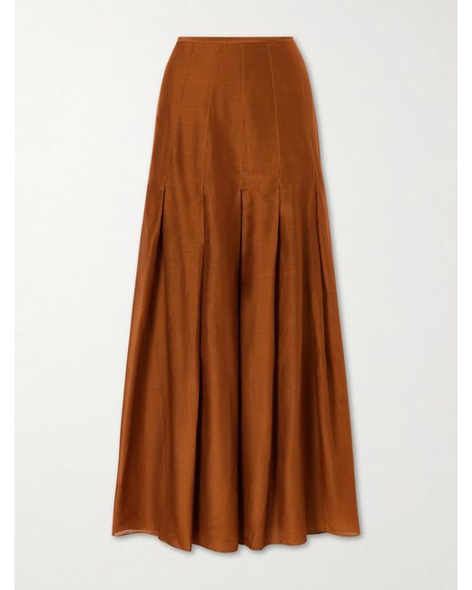 Escvdo Brown Lauri Cotton Maxi Skirt
