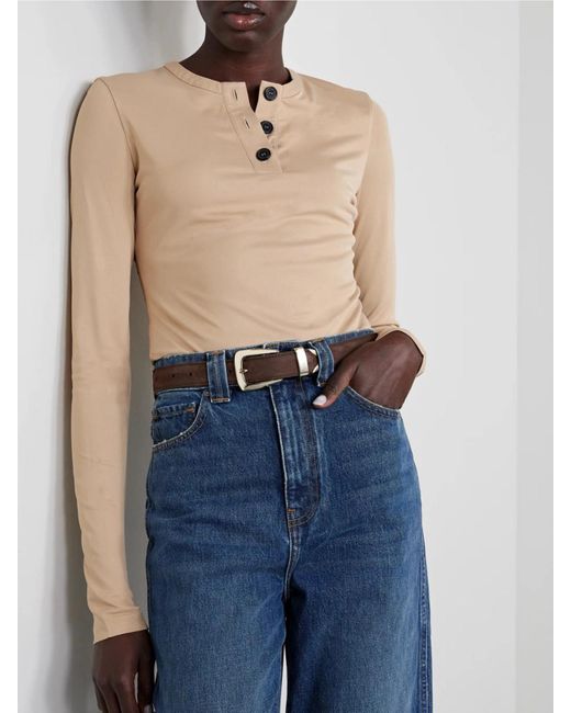 Khaite Brown Benny Suede Belt