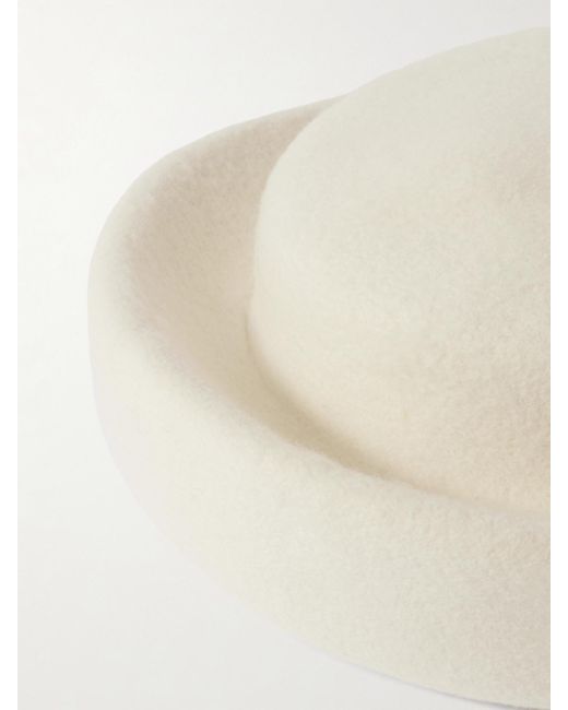Gigi Burris Millinery Natural Laura Wool-Felt Pillbox Hat