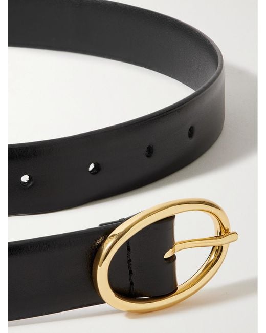 Andersons Black Leather Belt