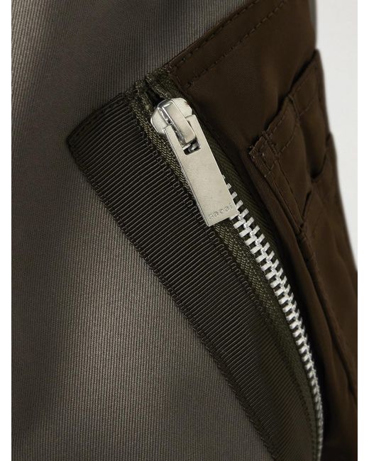 Sacai Brown Cotton-Canvas And Shell Bomber Jacket