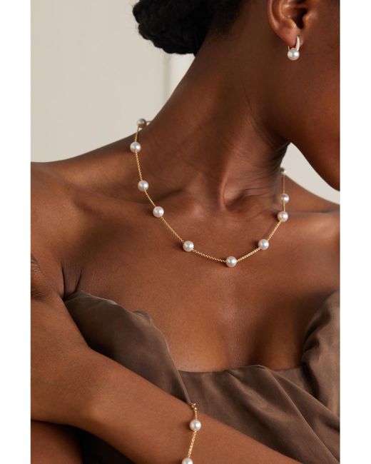 Mikimoto White Kette Aus 18 Karat Mit Perlen