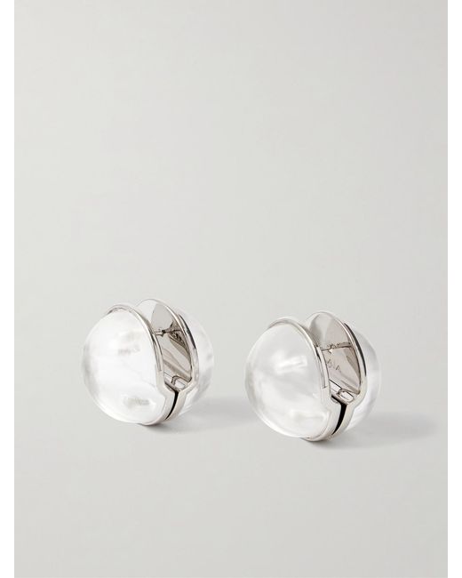 Alaïa Natural Sphere-Tone Crystal Earrings