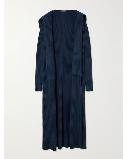 Balenciaga Blue Cardigan Aus Rippstrick