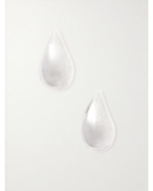 Bottega Veneta White Small Drop Earrings