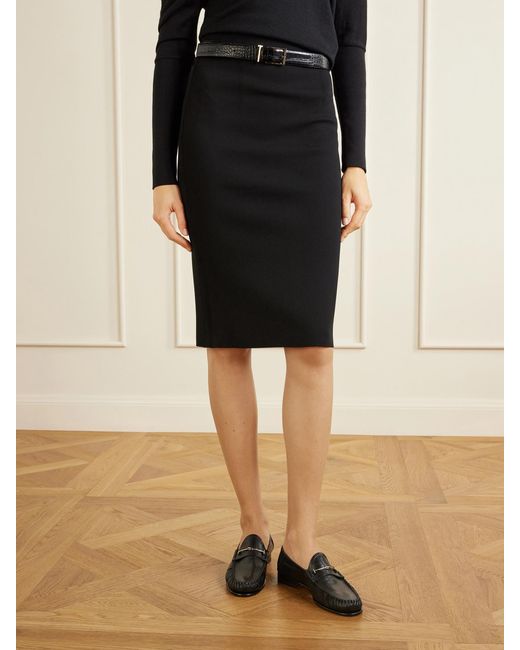 Tom Ford Black Embellished Leather Loafers