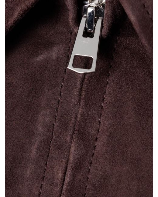Agolde Brown Nahla Cropped Suede Jacket