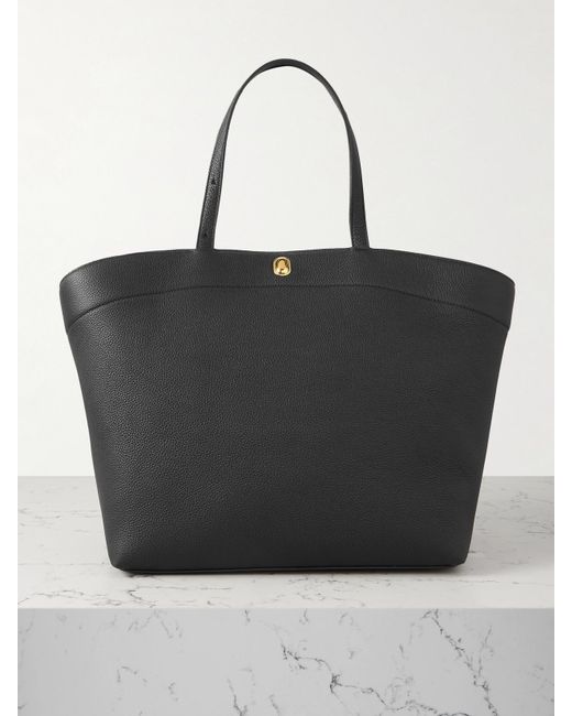 SAVETTE Black Tondo Große Tote Aus Strukturiertem Leder