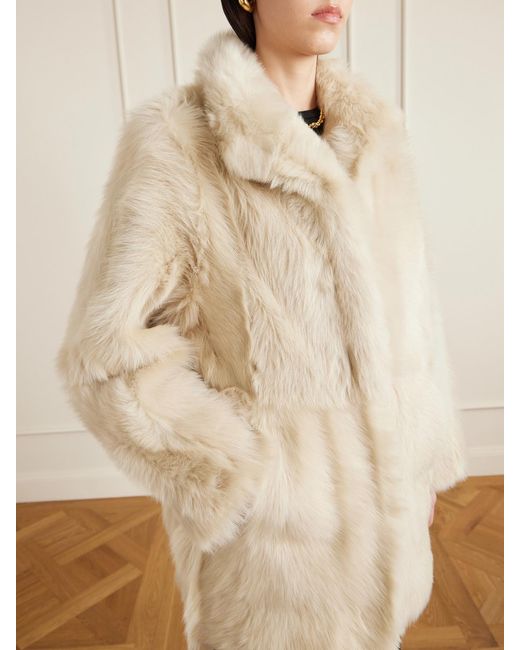 Kallmeyer Natural Donna Reversible Shearling Coat