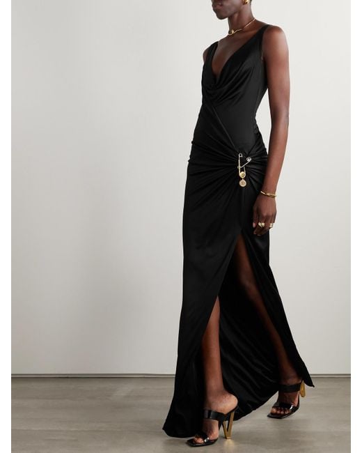 Versace Black Dress With Logo