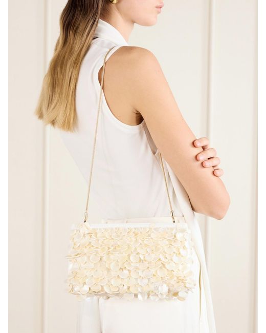 Jonathan Simkhai Natural Reese Shell Beaded Clutch