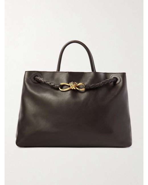 Bottega Veneta Gray Andiamo Medium Leather Tote