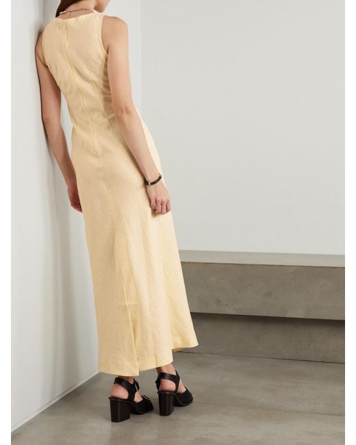 Faithfull The Brand White Lydie Linen Maxi Dress