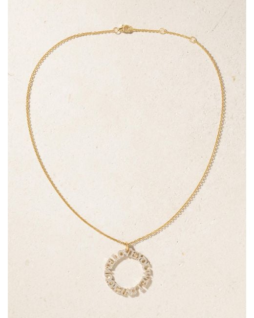 Yvonne Léon Natural Kette Aus 9 Karat Mit Diamanten