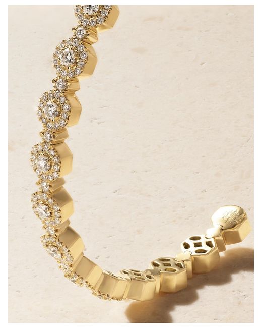 David Morris Natural Triolette 18-Karat Diamond Bangle
