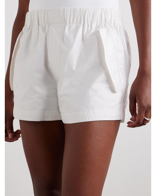 Wardrobe NYC White Beach Cotton-Blend Shell Shorts