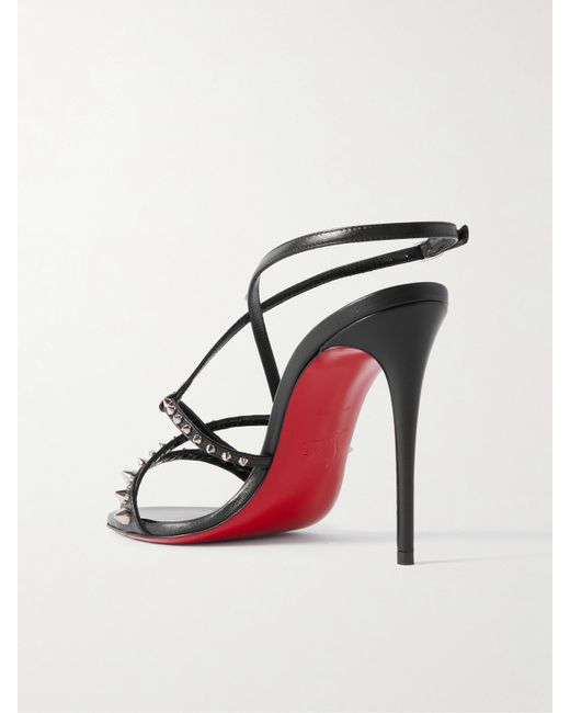 Christian Louboutin Metallic Tatooshka 100 Studded Leather Sandals