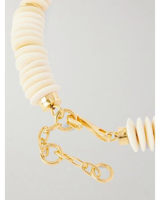Lizzie Fortunato Metallic Coquina-Plated-Stone Necklace
