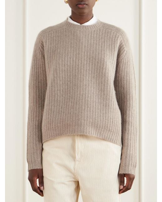 arch4 Natural Nisha Ribbed Cashmere Sweater