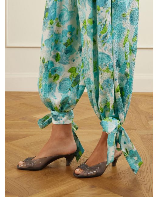 Chloé Gray Ruched Tpu Mules