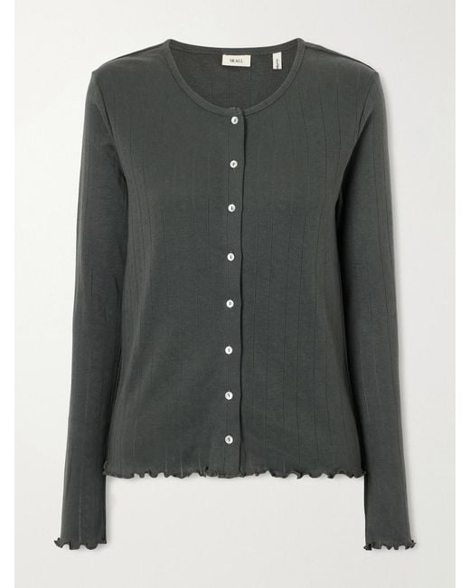 SKALL Black Edie Organic Cotton Cardigan