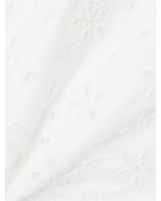 Posse White Salma Broderie Anglaise Cotton Mini Skirt