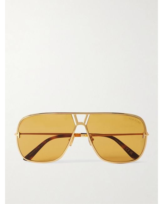 Tom Ford Metallic Stavros Aviator-Style-Tone Sunglasses