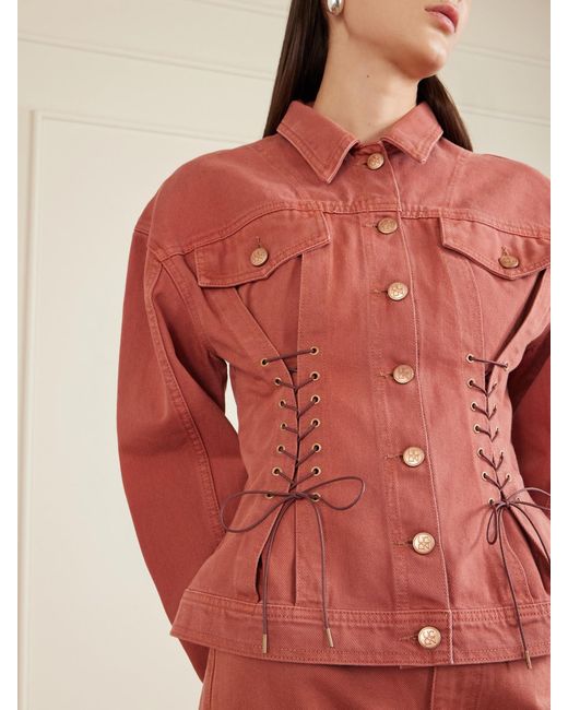 Ulla Johnson Pink Naomi Denim Jacket