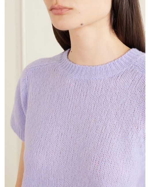 Lisa Yang Purple Siona Cashmere And Silk T-Shirt