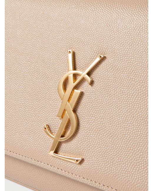 Saint Laurent Natural Kate Schultertasche Aus Strukturiertem Leder