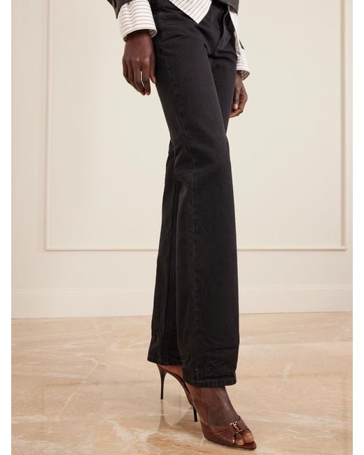 Saint Laurent Brown Babylone 90 Pleated Leather Mules
