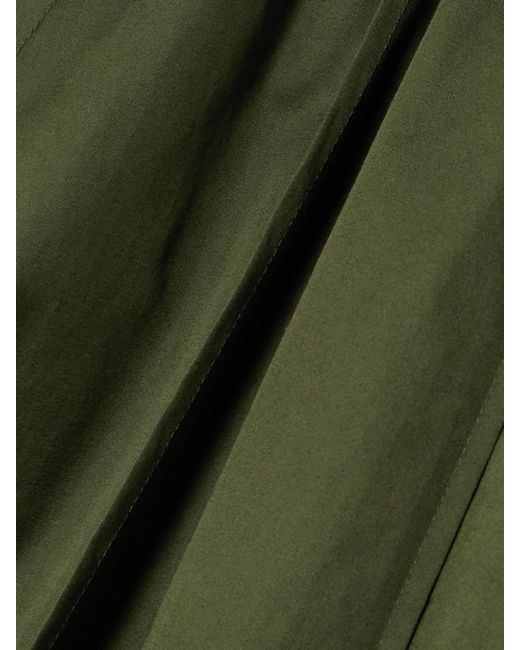 Joseph Green Manar Pleated Cotton-Sateen Midi Skirt