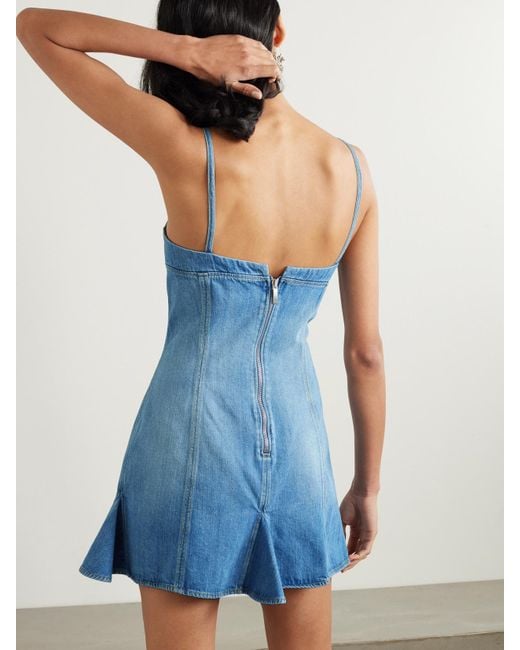 Nensi Dojaka Blue Minikleid Aus Denim Mit Cut-Out