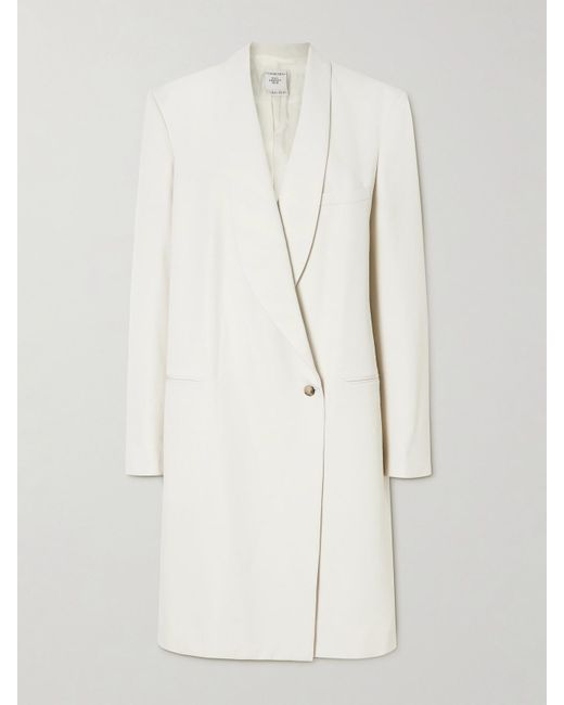 Calvin Klein White Evelyn Wool Coat