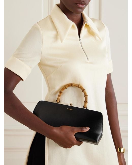 Sac À Main En Cuir Bamboo Jil Sander en coloris Black