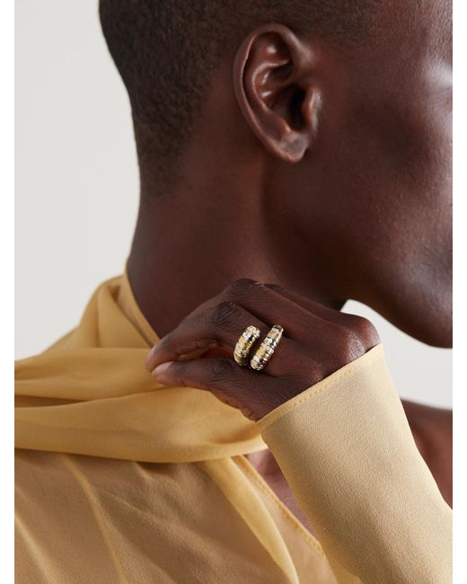 Yvonne Léon Natural Bague Toi & Moi Ring Aus 14 Karat Weiß- Und Gelbgold Mit Diamanten